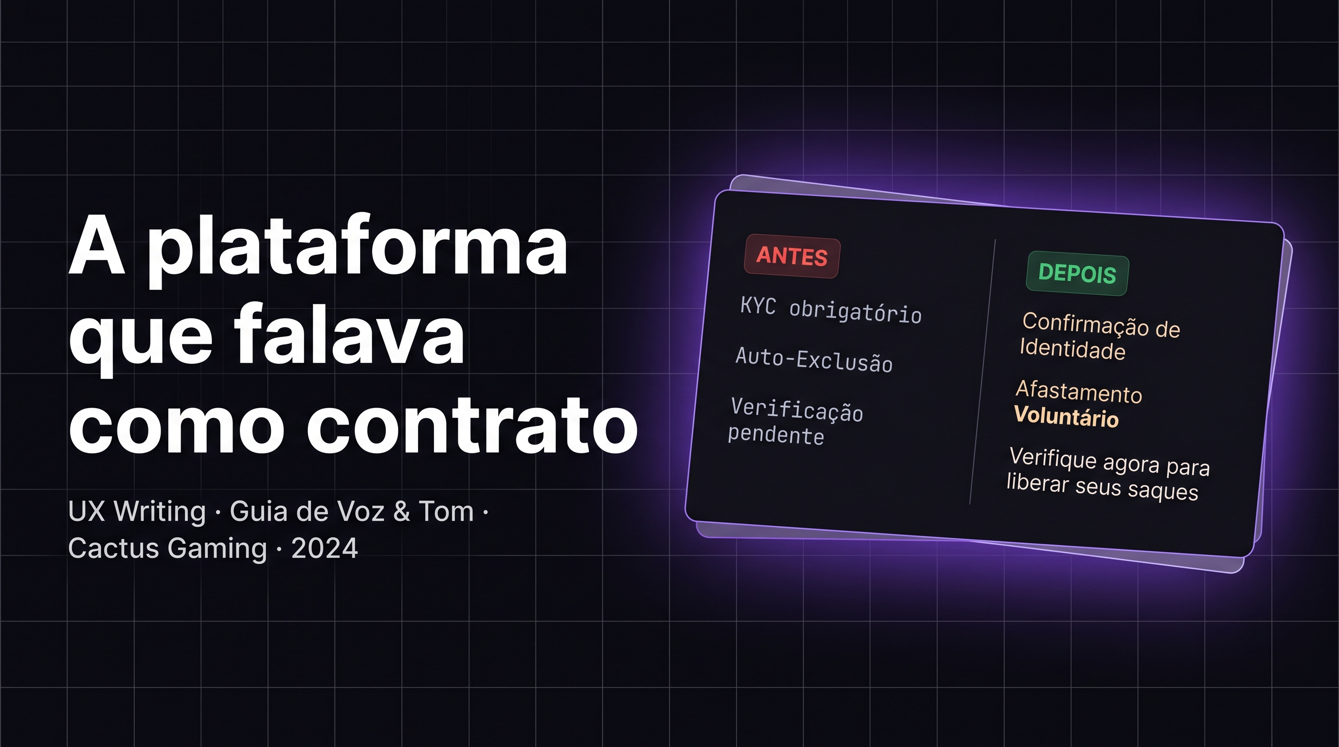 A plataforma que falava como contrato