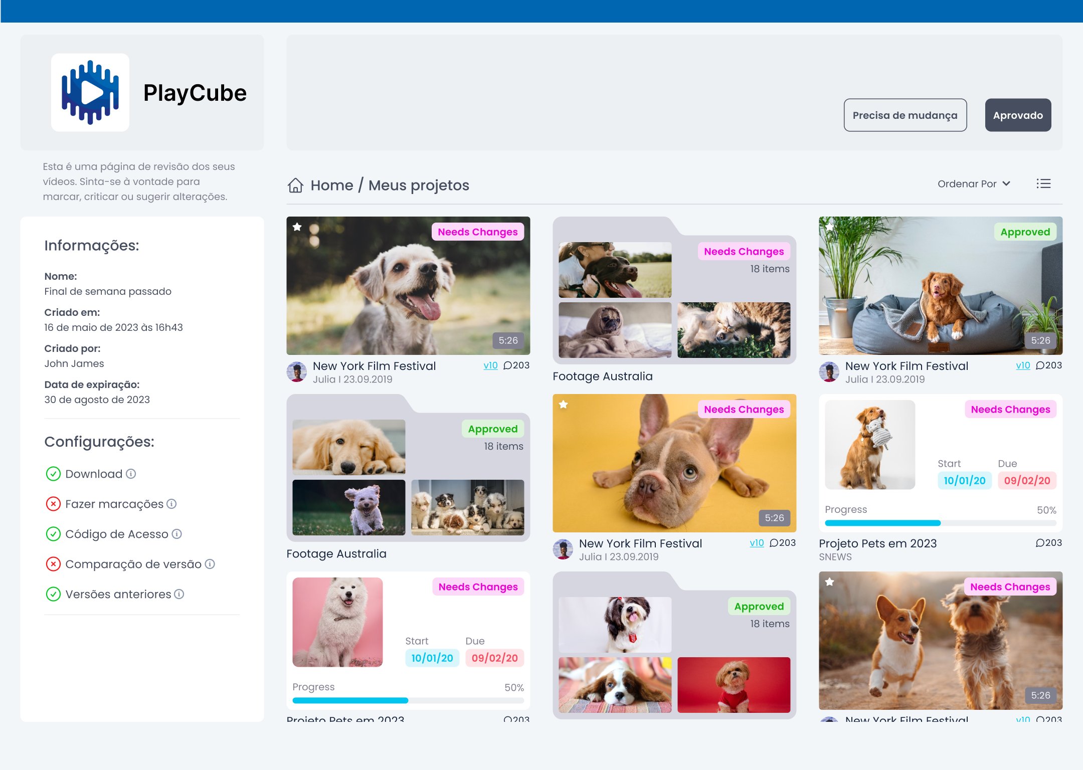 Redesign da página de revisão — Web