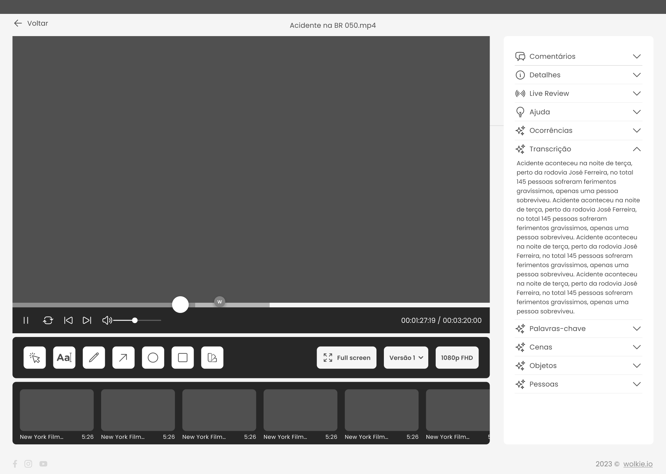 Wireframe — Reconhecimento Facial