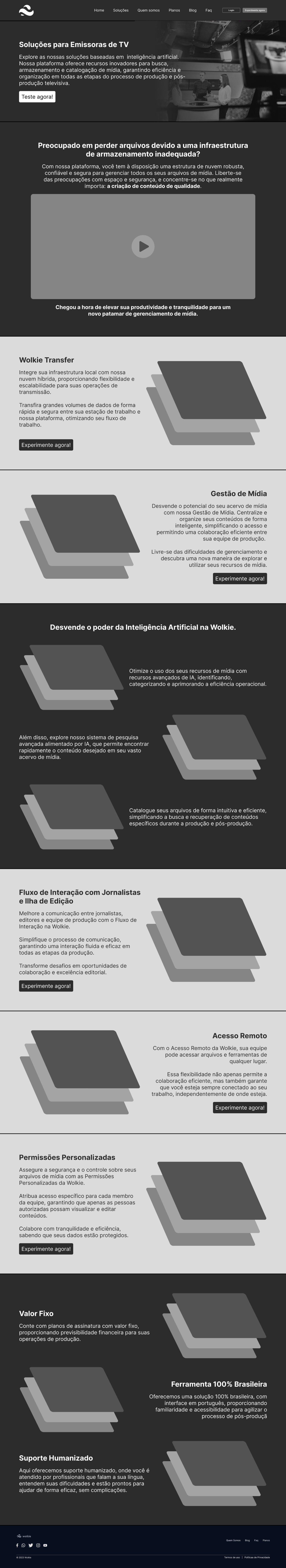 Página — Emissoras de TV