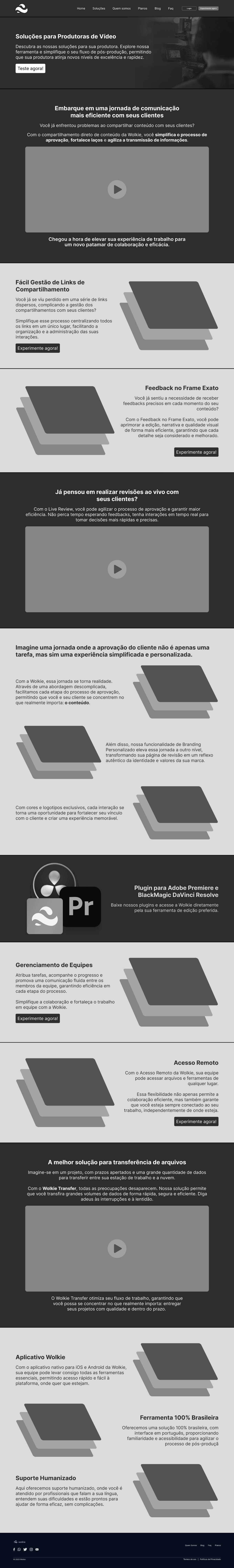 Página — Produtoras de Vídeo